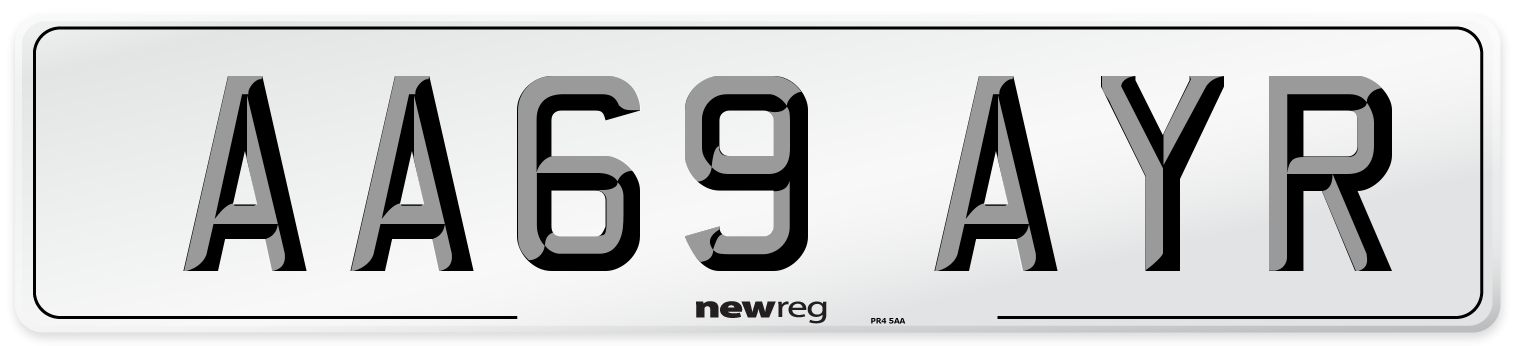 AA69 AYR Number Plate from New Reg